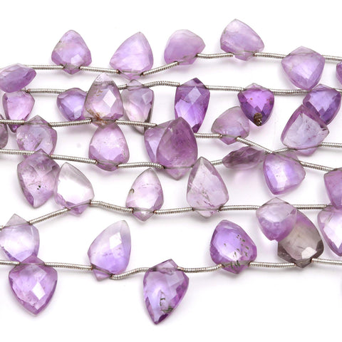 Ametrine Purple Shark Tooth Faceted Natural Beads 8 Inches Strands