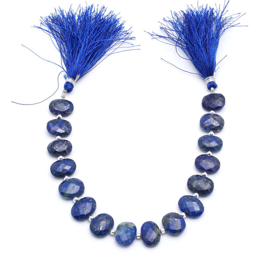 Lapis Lazuli Blue Oval Faceted Natural Beads 8 inches Strands