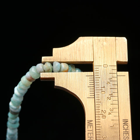 Larimar Green Rondell Faceted Natural Beads 8 Inches strands