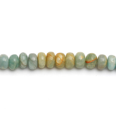 Turquoise Opal Green Rondell Smooth Natural Beads 8 Inches strands