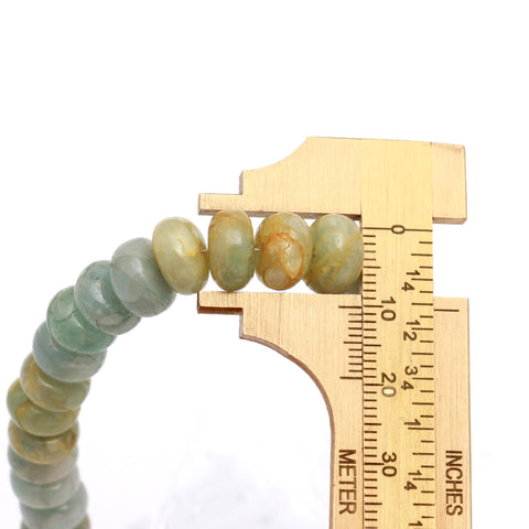 Turquoise Opal Green Rondell Smooth Natural Beads 8 Inches strands