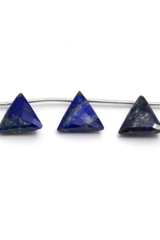 Lapis Lazuli Blue Triangle Faceted Natural Beads