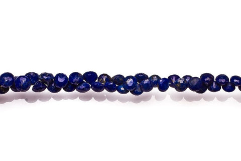 Lapis Lazuli Dark Blue Onion Faceted Natural Beads