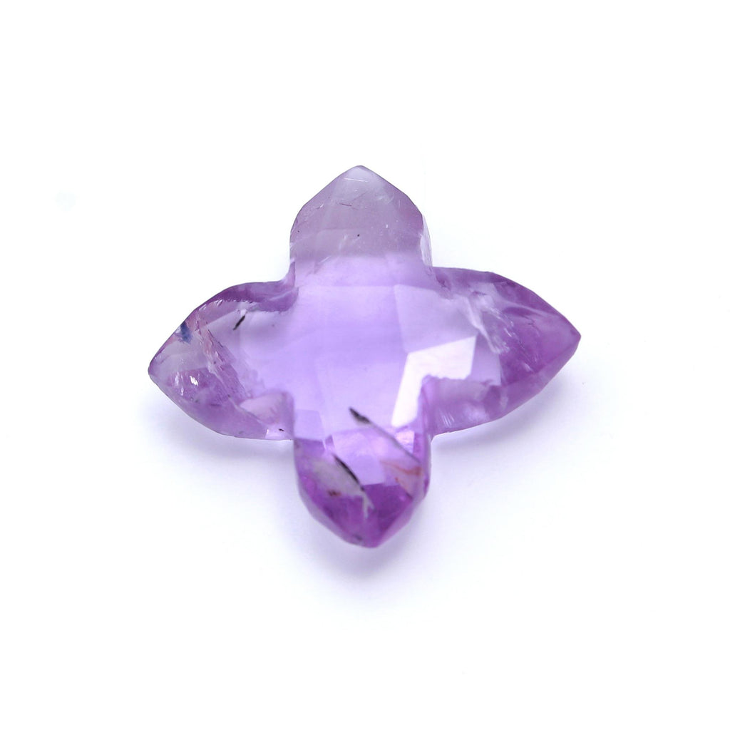 Amethyst Purple Point Clover Faceted Natural 10 MM Stone