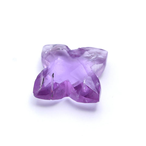 Amethyst Purple Point Clover Faceted Natural 10 MM Stone