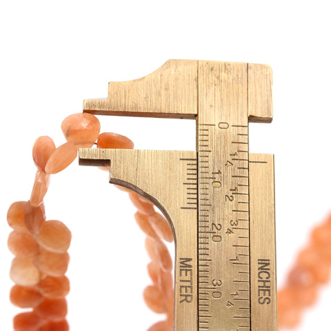 Sunstone Orange Heart Faceted Natural Beads 8 Inches Strands