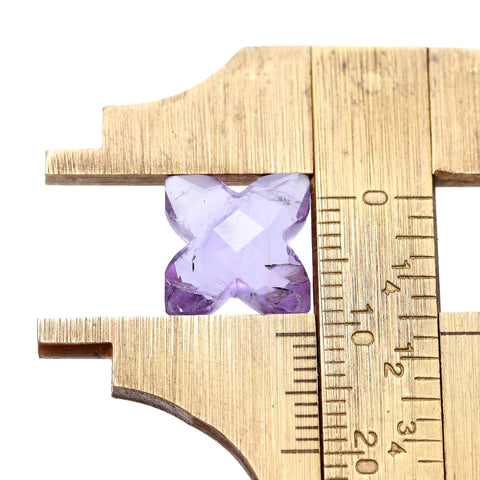 Amethyst Purple Point Clover Faceted Natural 10 MM Stone