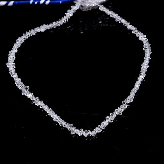 Herkimer Quartz White Diamond Faceted Natural Beads 16 Inches Strands