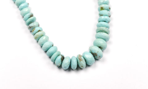 Turquoise Blue Green Rondelle Faceted Natural Beads