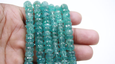 Apatite Blue Rondelle Faceted Natural Beads 16 Inches Starnds