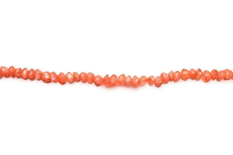 Moonstone Orange Rondelle Smooth Coated Beads