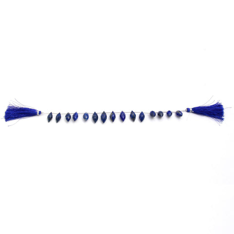 Lapis Lazuli Blue Dew Drop Faceted Natural Beads