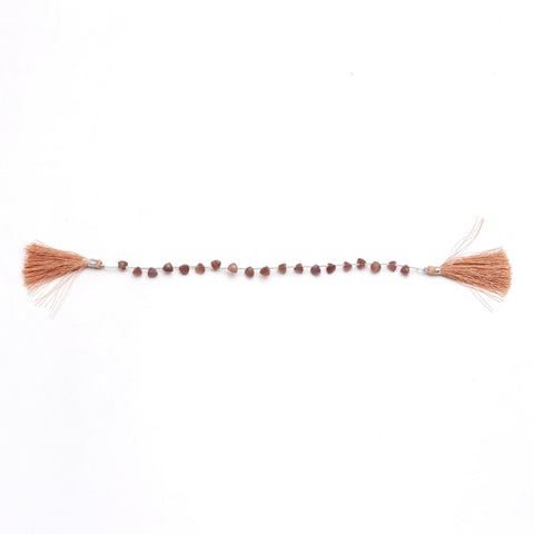 Chocolate Moonstone Brown Trillion Faceted Natural Beads 8 inches strands