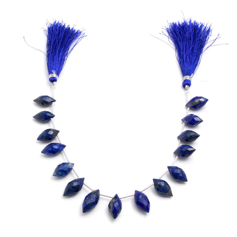 Lapis Lazuli Blue Dew Drop Faceted Natural Beads