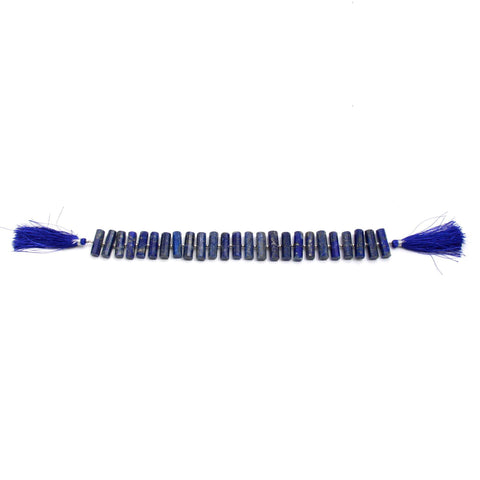 Lapis Lazuli Blue Tube Faceted Natural Beads