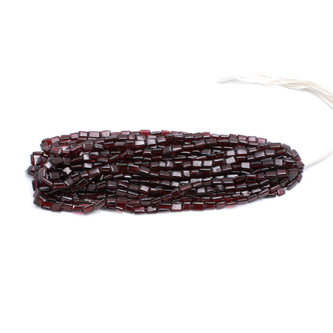 Garnet Red Rectangle Smooth Natural Beads 16 Inches Strands