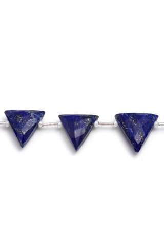 Lapis Lazuli Blue Triangle Faceted Natural Beads