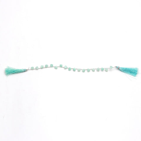 Aquamarine Light Blue Trillion Faceted Natural Beads 8 inches Strands