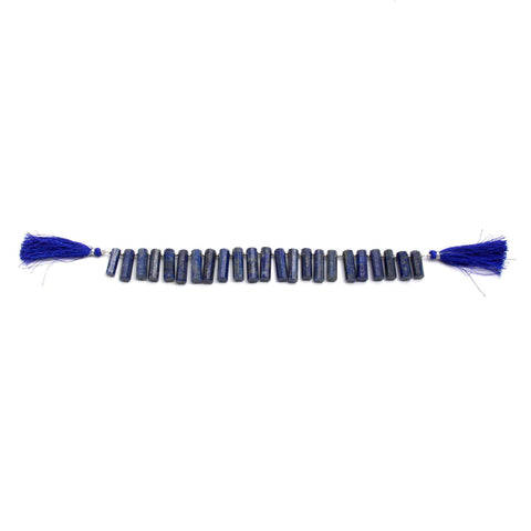 Lapis Lazuli Blue Tube Faceted Natural Beads