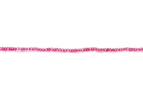 Crystal Quartz Pink Rondelle Faceted Mystic Coating Beads