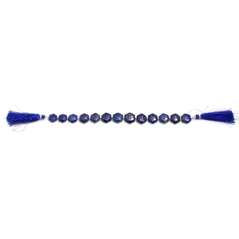 Lapis Lazuli Blue Hexagon Faceted Natural Beads