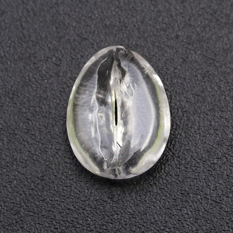 Crystal Quartz White Cowrie Shell Carving Natural 19 MM Stone