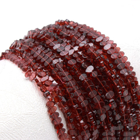 Garnet Red Oval Smooth Natural Beads 16 Inches Strands