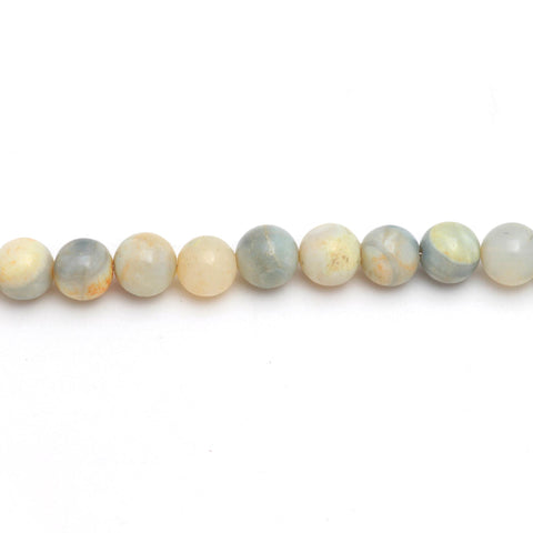 Turquoise Opal Green Round Smooth Natural Beads 8 Inches Strands