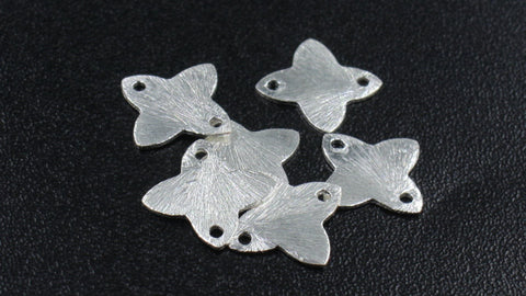 Silver Coated Brass Solid Four Petals Blank