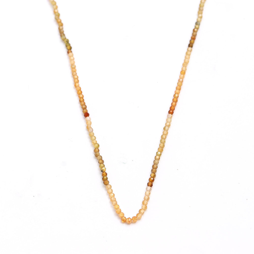 Yellow Tourmaline Shaded Yellow Round Faceted Natural Beads 12.5 inches Strands