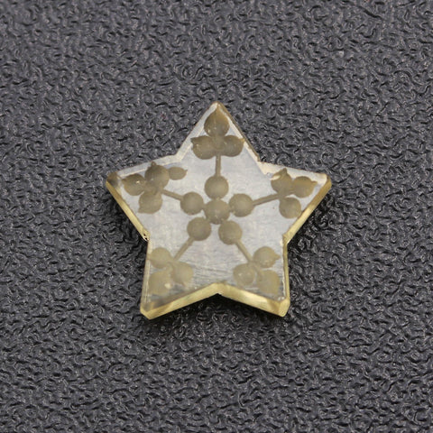 Lemon Quartz Yellow Star Engraving Natural 12 MM Stone