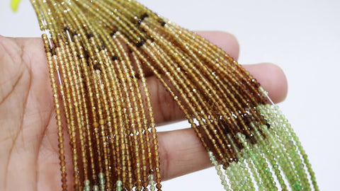 Petro Tourmaline Brown Rondelle Faceted Natural Beads 16 Inches Strands