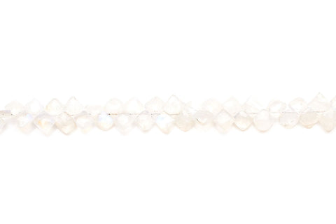 Moonstone White Square Faceted Natural Beads