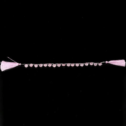 Rose Quartz Pink Cushion Faceted Natural Beads 8 Inches Strands