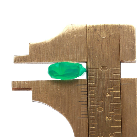 Green Onyx Petal Flower Faceted Natural 9MM Stone