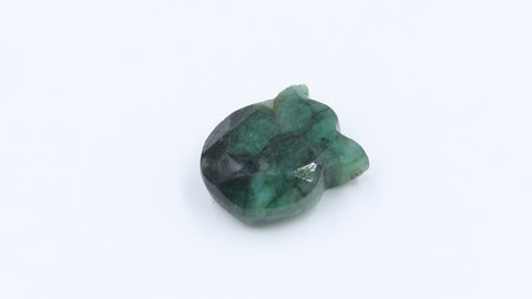 Emerald Green Head Carving Natural 10 MM Stone