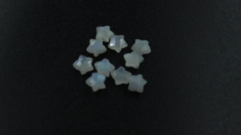 Rainbow Moonstone Star Faceted Natural Beads