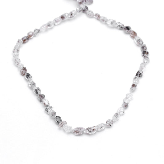 Herkimer Quartz White Diamond Faceted Natural Beads 16 Inches Strands