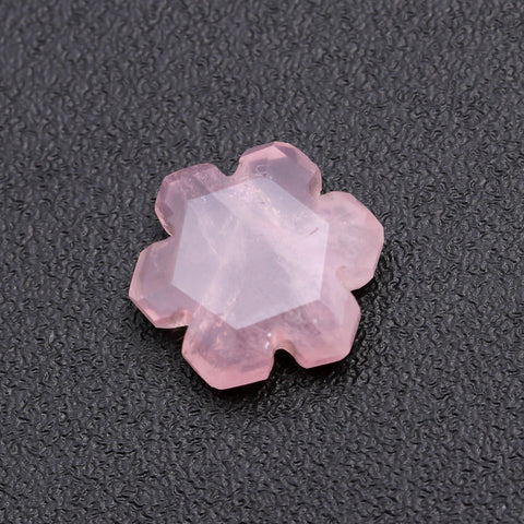 Rose Quartz Pink Shuriken Carving Natural 12 MM Stone