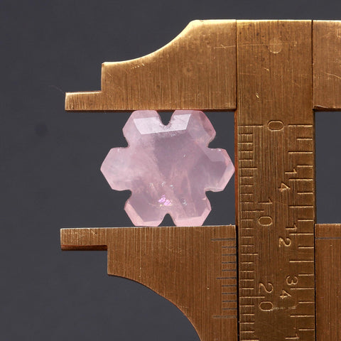 Rose Quartz Pink Shuriken Carving Natural 12 MM Stone