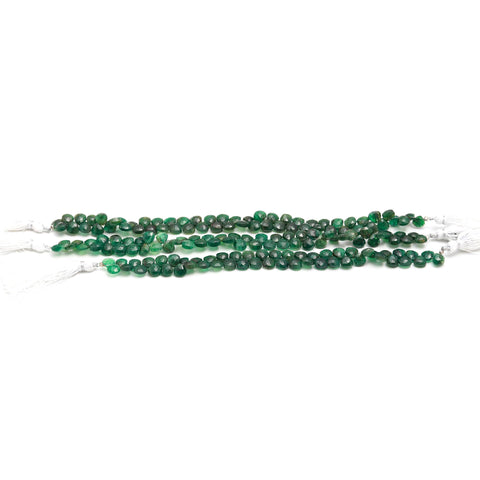 Green Onyx Heart Faceted Natural Beads 8 inches strands