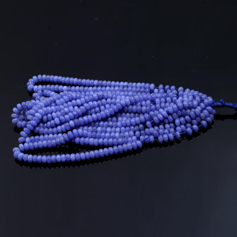 Tanzanite Purple Rondell Smooth Natural Beads 13 Inches Strands