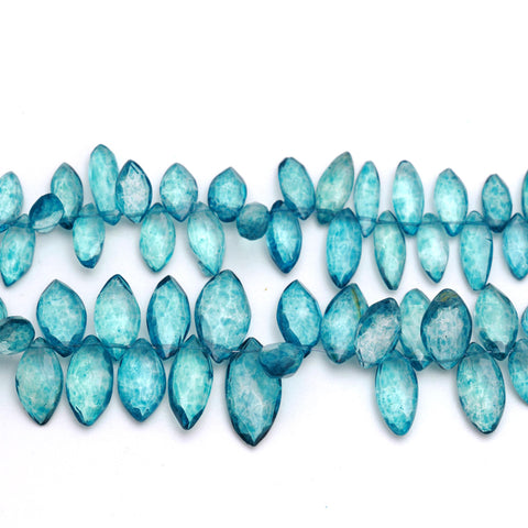 London Blue Topaz Marquise Faceted Natural Beads 8 Inches Strands