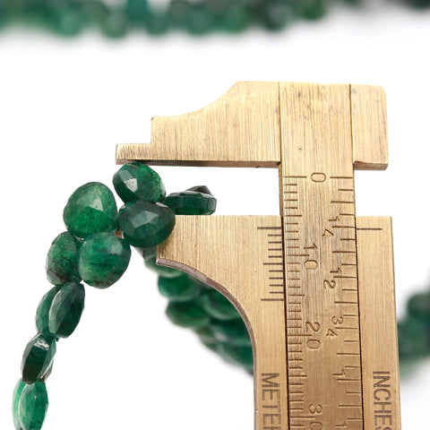 Green Onyx Heart Faceted Natural Beads 8 inches strands