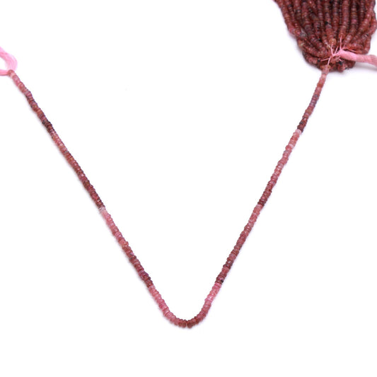 Tourmaline Pink Shaded Rondelle Faceted Natural Beads 13.5 Strands