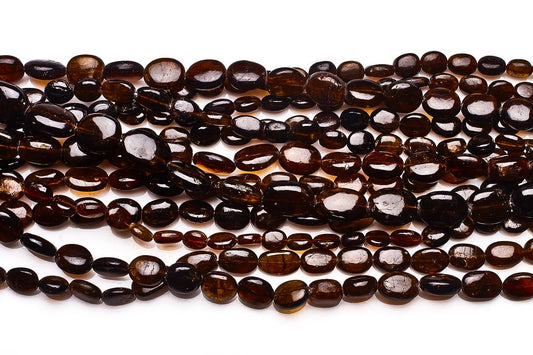 Garnet Brown Oval Smooth Natural Beads