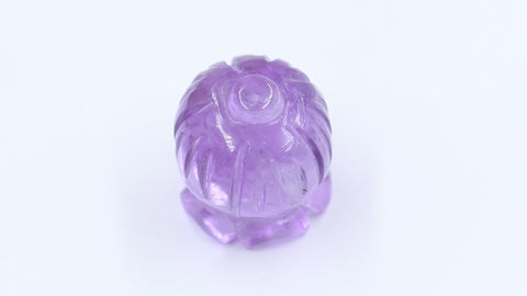 Amethyst Purple Flower Carving Natural 12 MM Stone