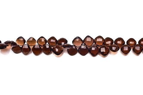 Smoky Brown Curved Square Faceted Natural Beads