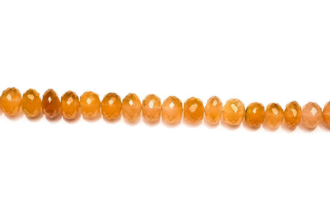 Shaded Sunstone Shaded Orange Rondelle Faceted Natural Beads