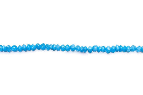 Moonstone Blue Rondelle Smooth Coated Mini Beads